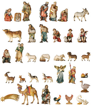 Peace nativity set of 34 figures K01550SK (4,72", color)