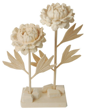 Fiori in legno da appendere, decorazione primaverile, fiori  in legno gialli e bianchi, fiori estivi 8pz-12300