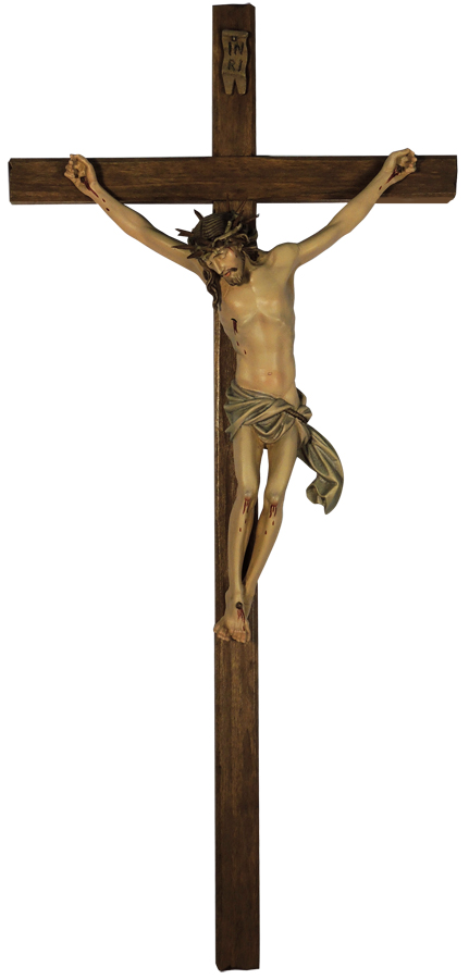 Traditional crucifix with crown of thorns Woodcarving, nativity and ...