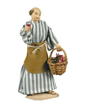 Cellarman with bottle and wine - glass LE10903-521 (4,72", color)