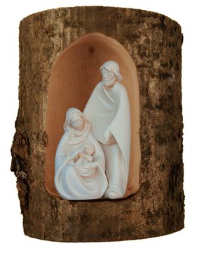 Set presepe completo da 9 pezzi (capanna e statuine), Presepio Artis da 20  cm, legno naturale - Demetz Deur, Presepi, Articoli Religiosi 