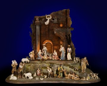 Presepe di natale in legno - set completo - Salcher